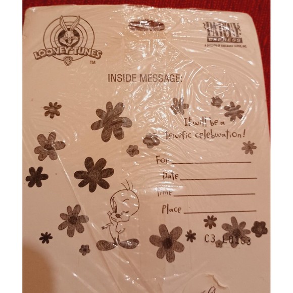 VTG 1997 TWEETY BIRD BIRTHDAY PARTY INVITATIONS - Picture 4 of 6